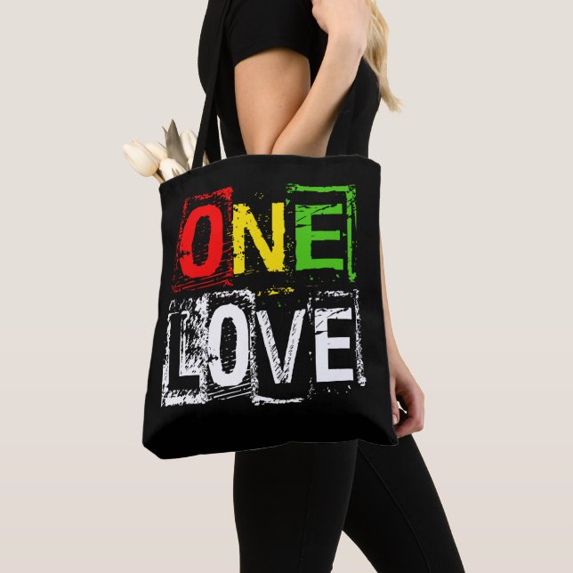 15 One Love Tote Bag (Close Up)