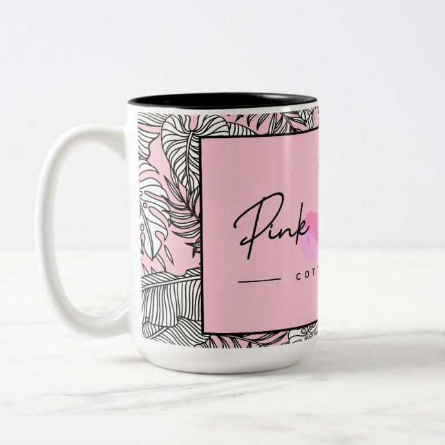 15 oz Flamingo Fan Mug (Left)