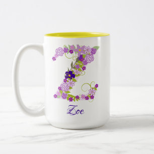 15 oz Lavender Purple Monogrammed Coffee Mug