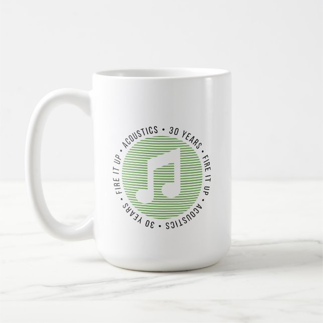 15 oz mug 30 years music note + Alien  (Left)
