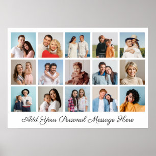 15 Photo Collage Add Your Own Greeting Poster