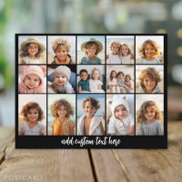 15 Photo Collage Grid - Script Text - black white