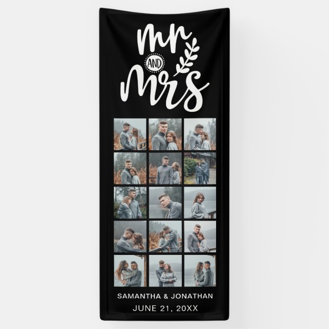 15 Photo Collage Mr. and Mrs. Banner (Vertical)