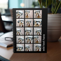 15 Photo Collage with san serif text - black white