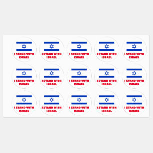 15 Pieces I Stand With Israel Sticker Labels