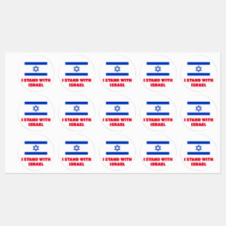 15 Pieces I Stand With Israel Sticker Labels