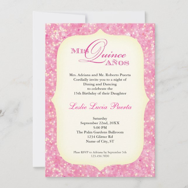 15 Quinceanera Birthday Invitation (Front)