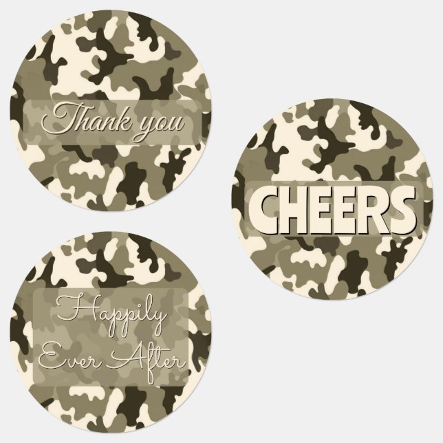15-set Camouflage Earthy Shades of Brown & Tan (Group)