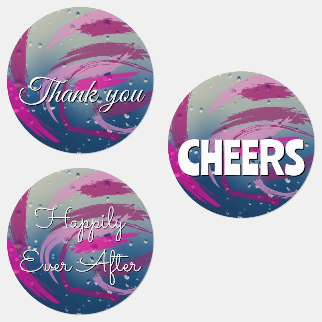 15-set Fuchsia & Soft Pink Brushstrokes (Group)