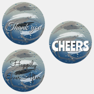 15-set Monochrome Black, White & Gray Brushstrokes