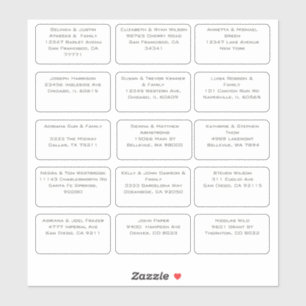 15 Simple Individual Wedding Guest Name Address