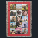 15 Square Photo Collage Keepsake Red Throw Blanket<br><div class="desc">15 square photo layout photo collage throw blanket perfect for your instagram photos, with red frames. Makes a lovely christmas gift or keepsake for a college bound child! More colours available in my store. ----------------------------template photos by---------------------------- https://unsplash.com/@thepootphotographer https://unsplash.com/@goodmood77 https://unsplash.com/@jenn_azraimages https://www.pexels.com/u/josh-willink-11499/ https://unsplash.com/@jairoalzate https://unsplash.com/@mindyop https://unsplash.com/@gcalebjones https://unsplash.com/@jimmymystic juan galafa unsplash (removed) https://pixabay.com/no/users/3194556-3194556/ https://unsplash.com/@jwwhitt...</div>