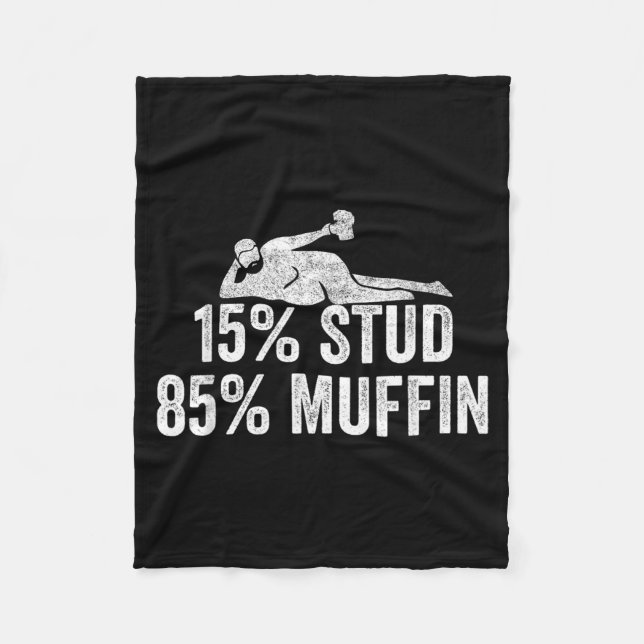 15 Stud 85 Muffin Funny Design Fleece Blanket (Front)