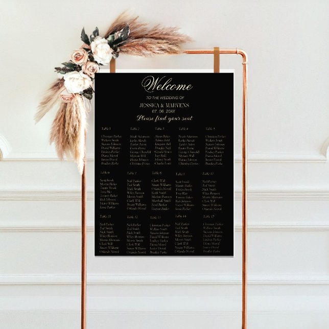 15 Table simple elegant wedding seating chart (Creator Uploaded)
