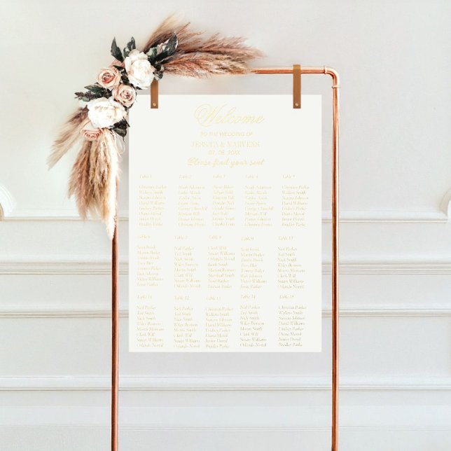 15 Table simple elegant wedding seating chart (Creator Uploaded)