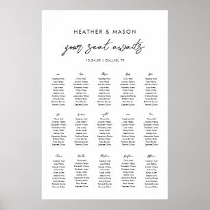 15 Tables Your Seat Awaits Wedding Seating Chart