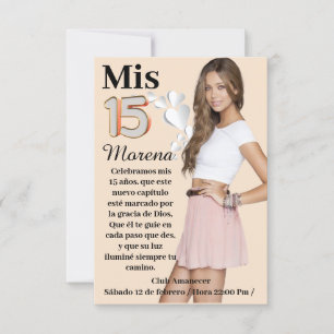 15-year invitation card