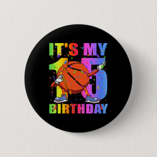 15 Year Old 15th Basketball Birthday Party Theme B 6 Cm Round Badge