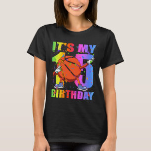 15 Year Old 15th Basketball Birthday Party Theme B T-Shirt