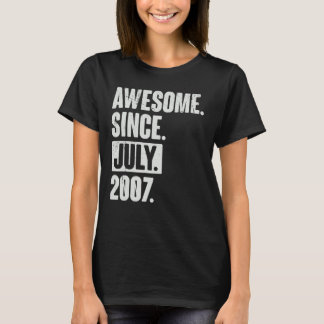 15 Year Old 15th Birthday   Awesome Since July 200 T-Shirt