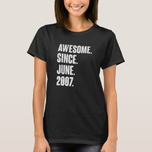 15 Year Old  15th Birthday  Awesome Since June 200 T-Shirt