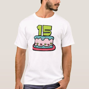 15 Year Old Birthday Cake T-Shirt