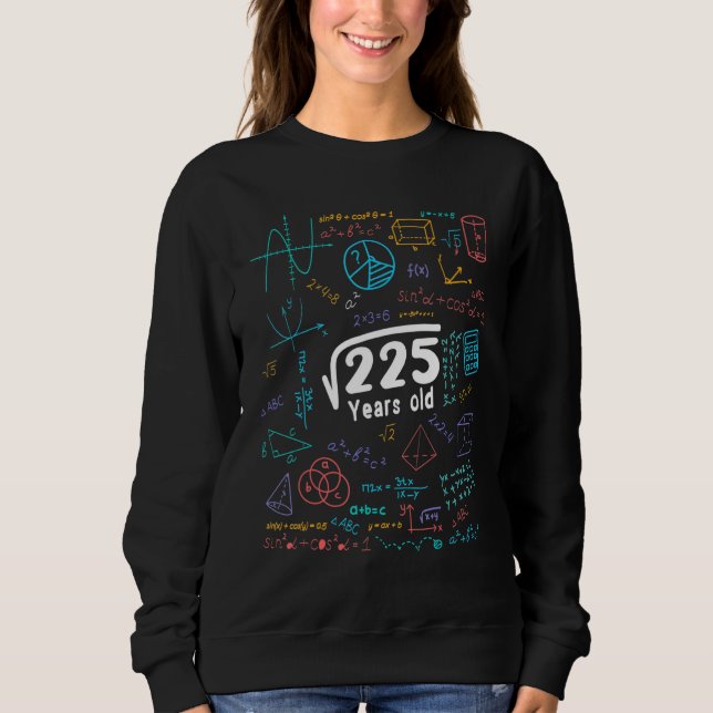 15 Year Old Boys Girls 15th Birthday Square Root O Sweatshirt (Front)