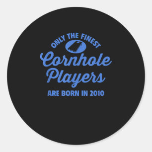 15 Year Old Cornhole Player 2010 15th Birthday Classic Round Sticker