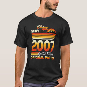 15 Year Old Retro Vintage May 2007 15th Birthday T-Shirt