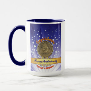 15 Year Recovery Coin Anniversary You're A Miracle Mug
