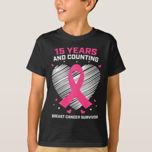 15 Years Cancer Free Gifts 15 Year Breast Cancer S T-Shirt