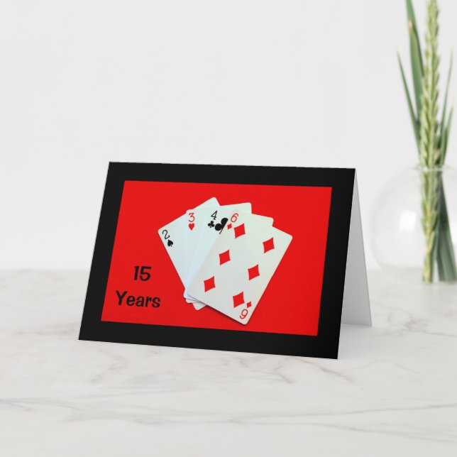 15 Years Is A Big Deal! Anniversary Card (Front)