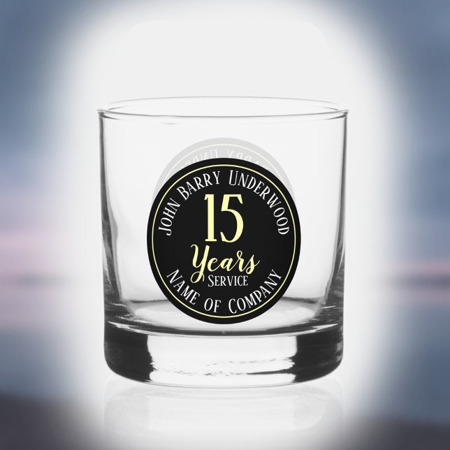 15 Years Long Service Commemorative Company Whiskey Glass (Creator Uploaded)