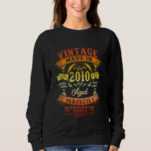 15 Years Old Gifts Vintage Made In 2010 15th Birth Sweatshirt