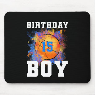 15 Years Old Kids 15th Birthday Boy Birthday Byske Mouse Pad