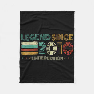 15 Years Old Legend Since 2010 15th Birthday Fleece Blanket
