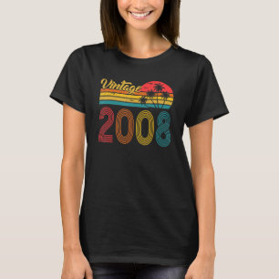 15 Years Old Retro Vintage 2008 15th Birthday 2 T-Shirt