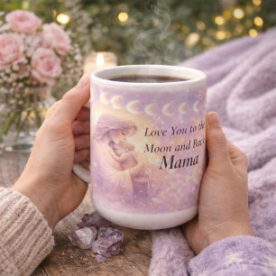 15oz Celestial Mama Mug, Moon Phase Mum Gift Coffee Mug