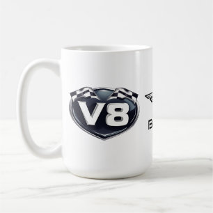 15oz Coffee Mug V8 Logo & Horse Wings