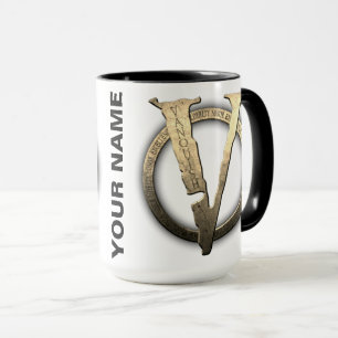 15oz CUSTOM "V" w/Name Coffee Mug