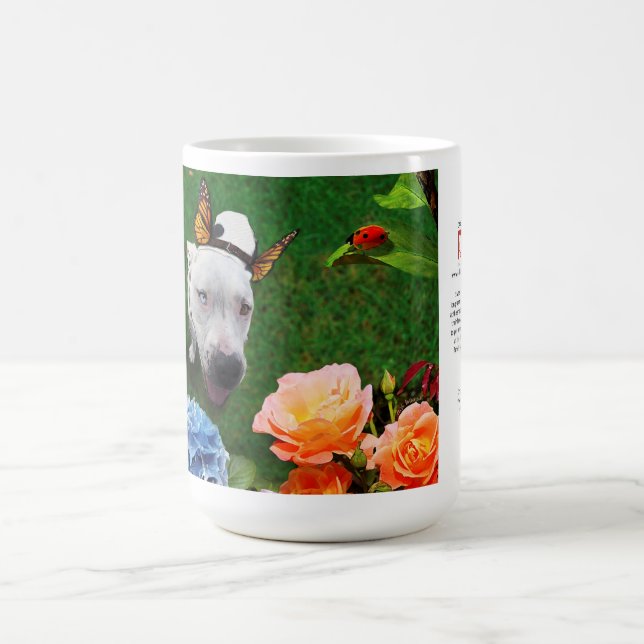 15oz Mug: Mitzy the Mariposa (dog with wings) Coffee Mug (Center)