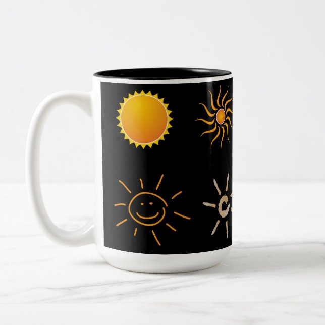 15oz Solar Spectacular Custom Sun Mug By Zazz_it (Left)