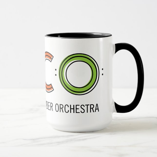 15oz TACO Ringer Mug - White and Black (Right)