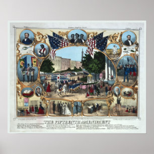 15th Amendment Print Abraham Lincoln