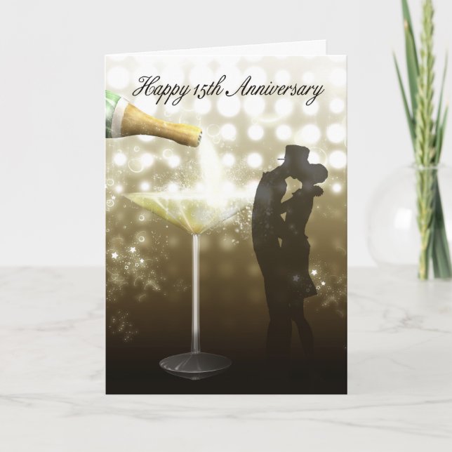 15th Anniversary - Champagne Card (Front)