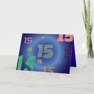 15th Anniversary Folded Greeting Card