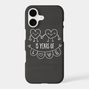 15th Anniversary Gift Chalk Hearts