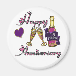 15th. Anniversary Magnet