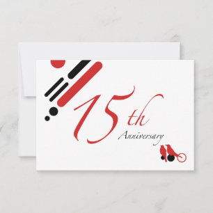 15th Anniversary (mod birds) Invitation