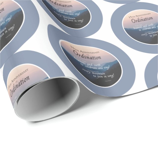 15th Anniversary of Ordination Congrats Wrapping Paper (Roll Corner)